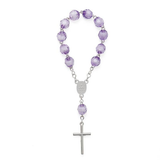 Acrylic crystal decade rosary with 8mm beads - Lilac