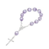 Acrylic crystal decade rosary with 8mm beads - Lilac