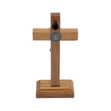 Crucifijo de madera de San Benito, 12cm