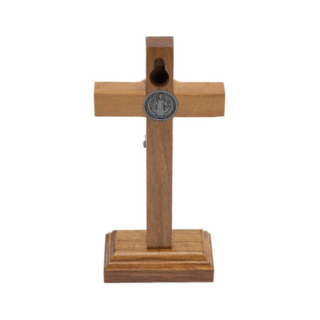 Crucifixo De Madeira São Bento 12cm