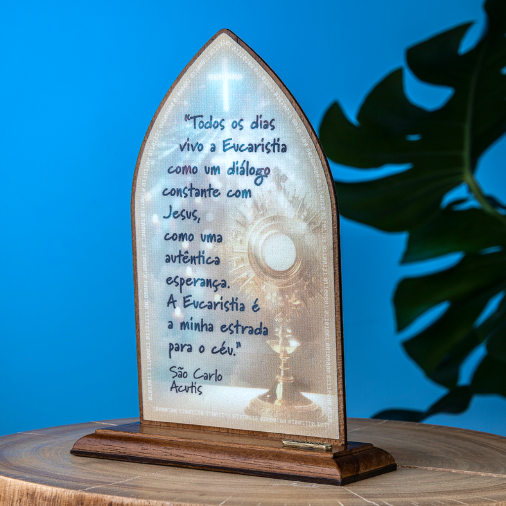 Chapel Ornament Saint Carlo Acutis in Wood