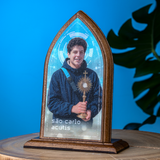 Chapel Ornament Saint Carlo Acutis in Wood