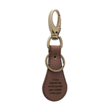 St. Benedict Brown Leather Keychain