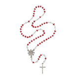 Red Bead Confirmation Rosary Souvenir