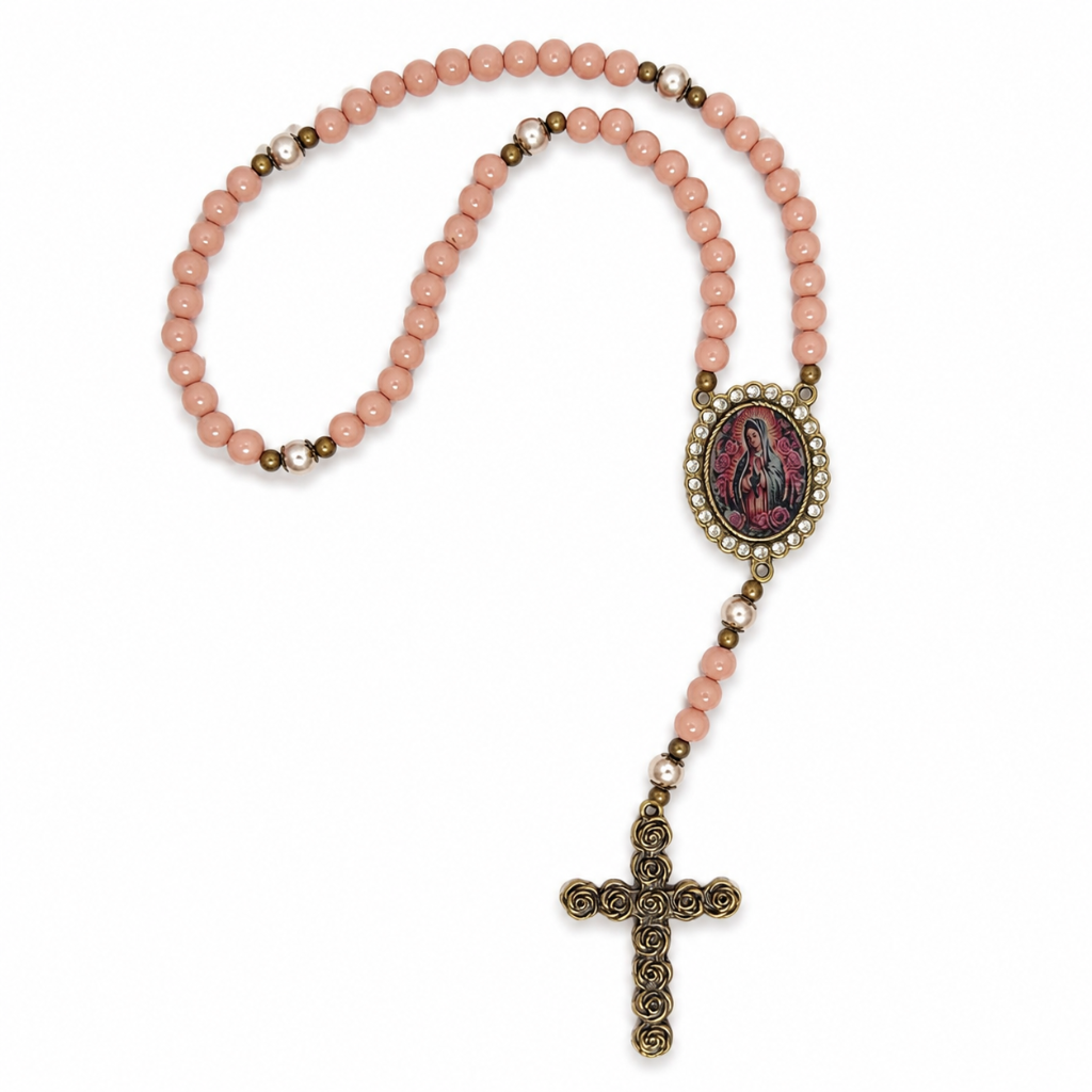 Terço Nossa Senhora de Guadalupe Rosa
