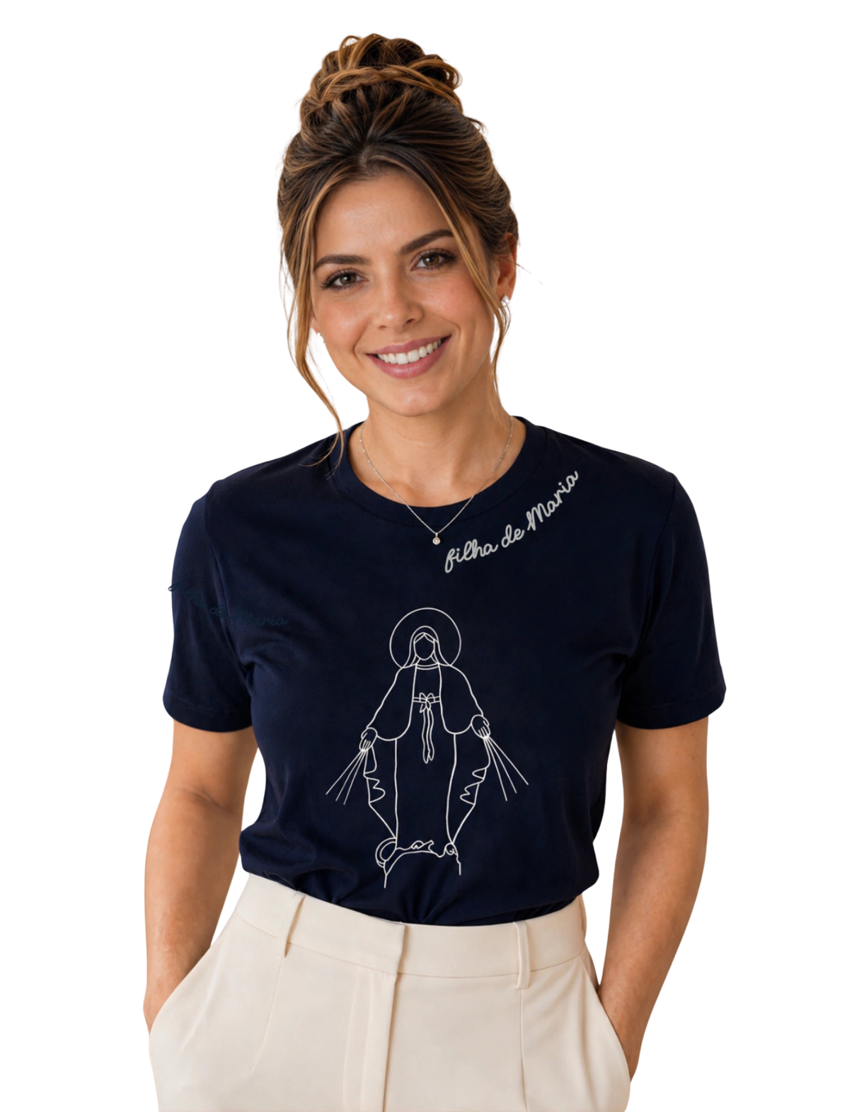 Baby look Nossa Senhora Das Gracas - Azul