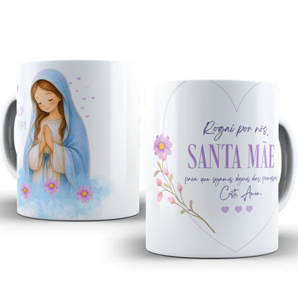 Caneca Rogai por Nós, Santa Mãe de Deus – 11oz