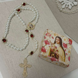 Saint Thérèse Rosary (red)