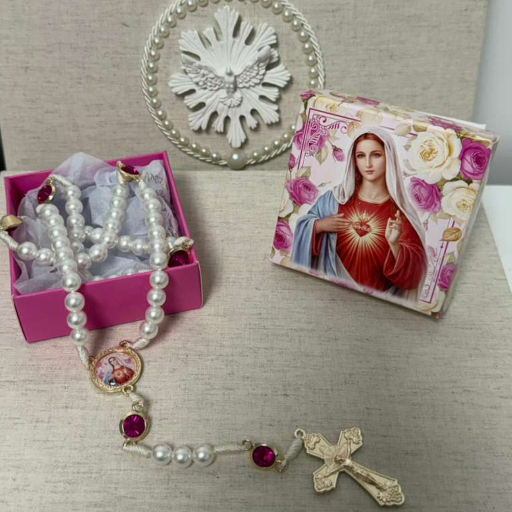Immaculate Heart of Mary Rosary (pink)