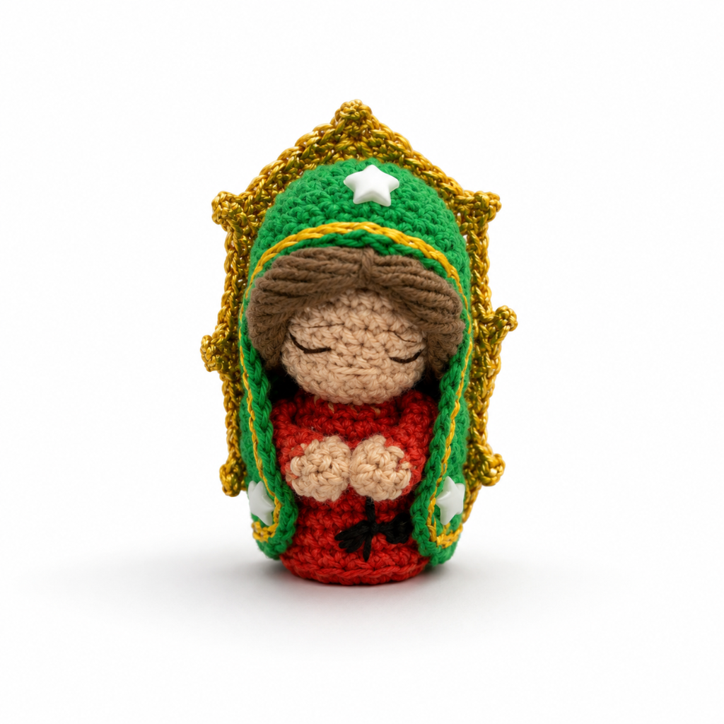 Nossa Senhora de Guadalupe em Crochê – 7 cm