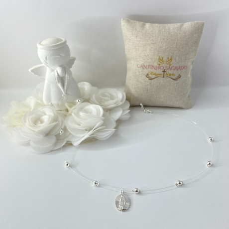 Colar no Fio de Nylon com Nossa Senhora de Guadalupe