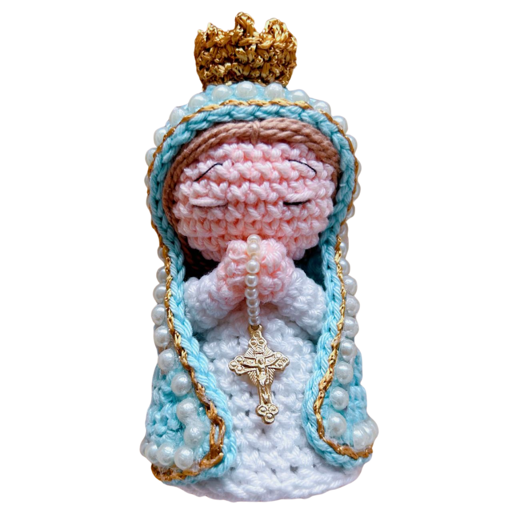 Mini Santinha - 11cm - Crochê