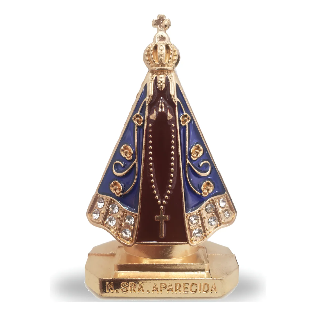 Santinha Carro N. S. Dourada 5cm