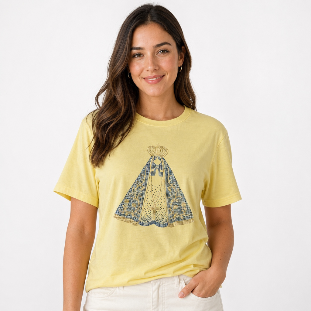 Camiseta Nossa Senhora Aparecida - Amarelo
