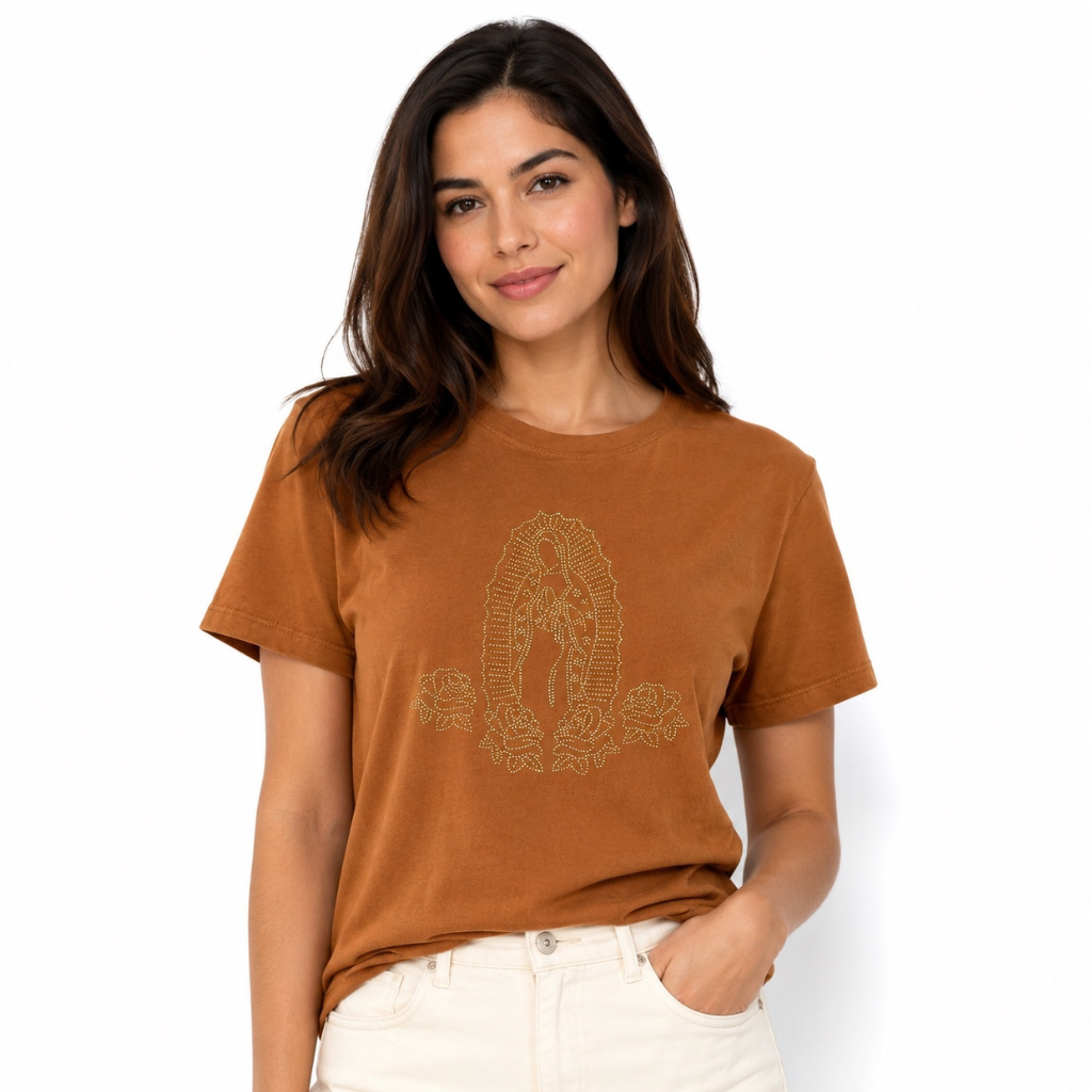 Camiseta Nossa Senhora De Guadalupe - Caramelo