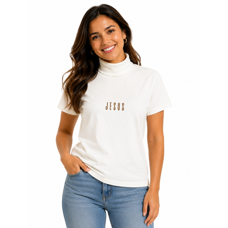 T-Shirt Gola Alta Jesus - Branca
