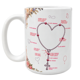 Caneca Guia de Oração do Santo Terço 15oz