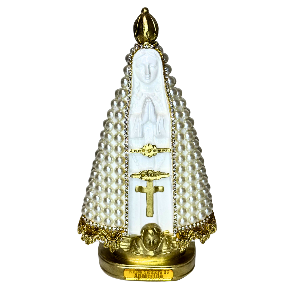 Imagem Nossa Senhora Aparecida com Pérolas – 20cm