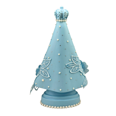 Nossa Senhora Aparecida Azul Decorada - 23cm