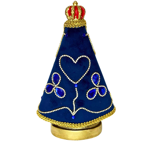 Imagem Nossa Senhora Aparecida com Manto em Veludo – 23 cm