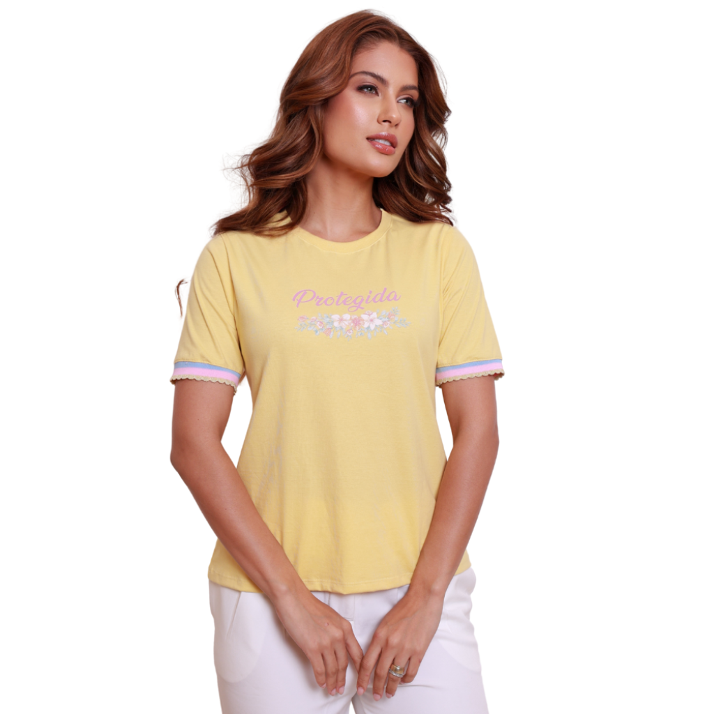 Baby Look Protegida - Amarillo