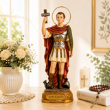 Santo Expedito 20cm Resina (C/ Auréola)