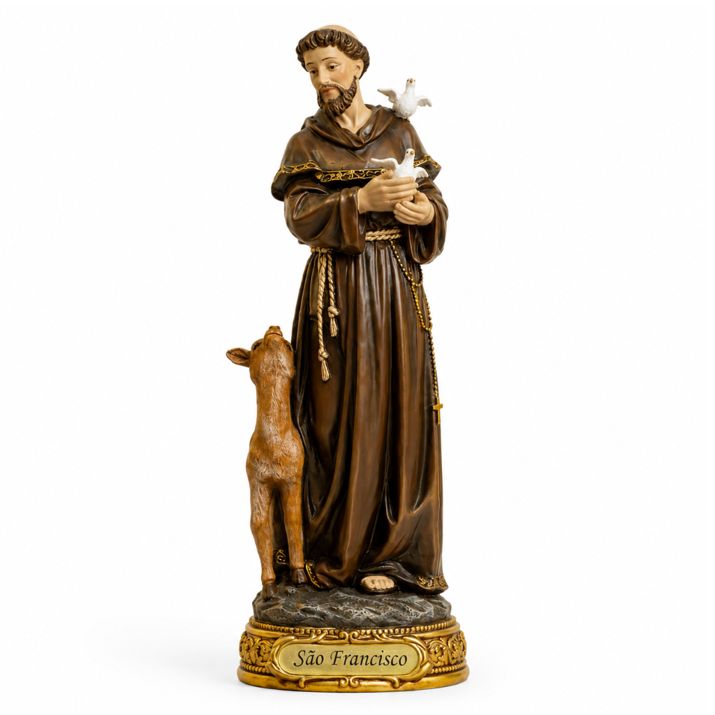 São Francisco 13cm Resina tradicional
