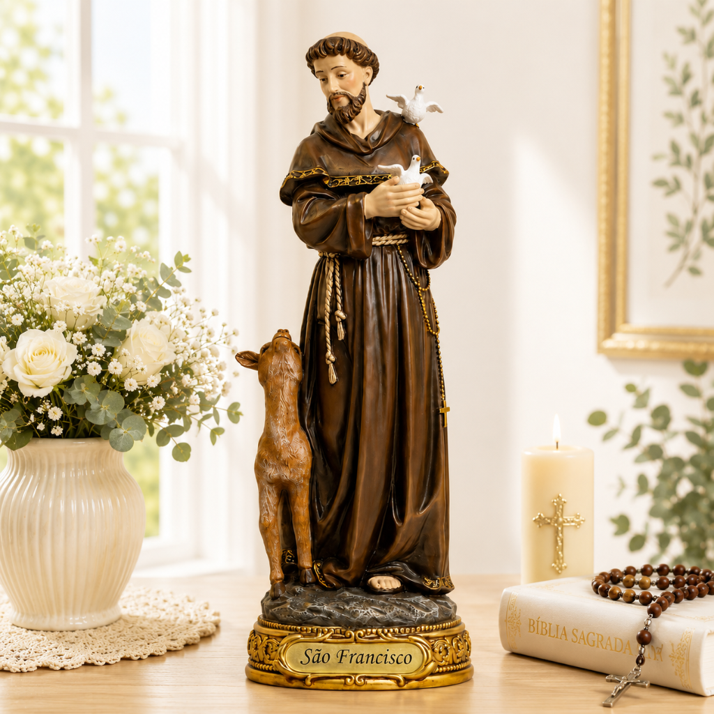 São Francisco 13cm Resina tradicional
