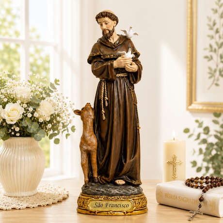 São Francisco 13cm Resina tradicional