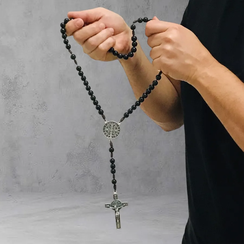 Terço De São Bento Madeira Preta