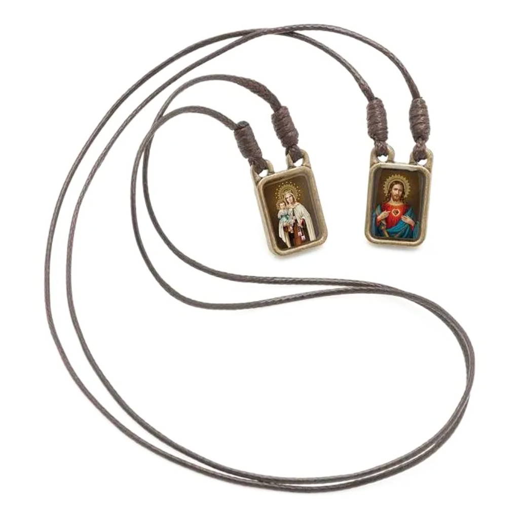 Escapulário De Metal Resinado