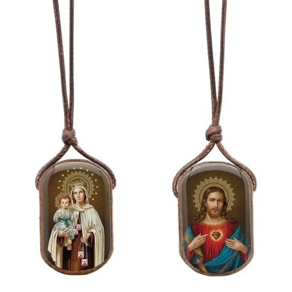 Escapulário De Madeira Nossa Senhora Do Carmo