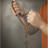 Terço São Bento Madeira Canela