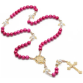 Rosary of Our Lady of Grace, Angel Wing, Pink