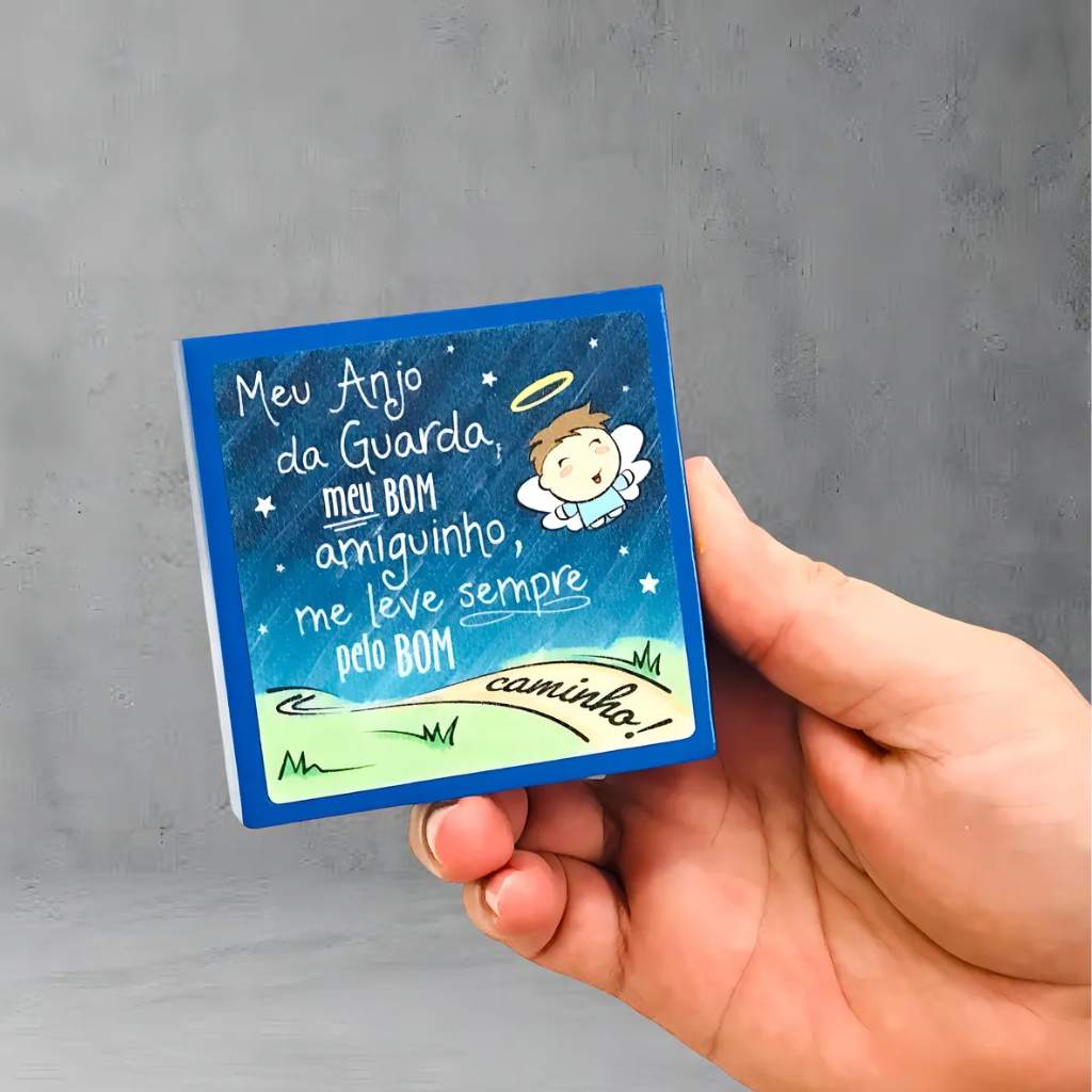 Children's Block My Guardian Angel Wood Blue