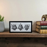 Sacred Hearts of Jesus, Mary, and Joseph Tabletop Block