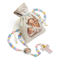 Children's Rosary with Guardian Angel Design, Colorful