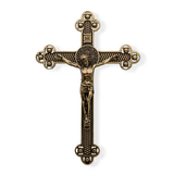 Cruz Decorativa Ouro Velho Batido 23,2 x 16 cm