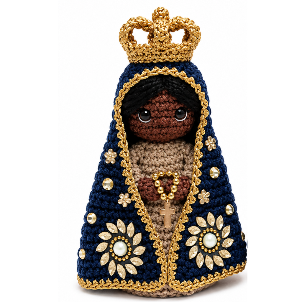 Nossa Senhora Aparecida em Crochê – 11 cm