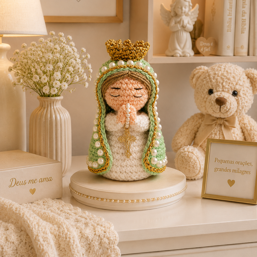 Mini Santinha -Rosa - 9cm