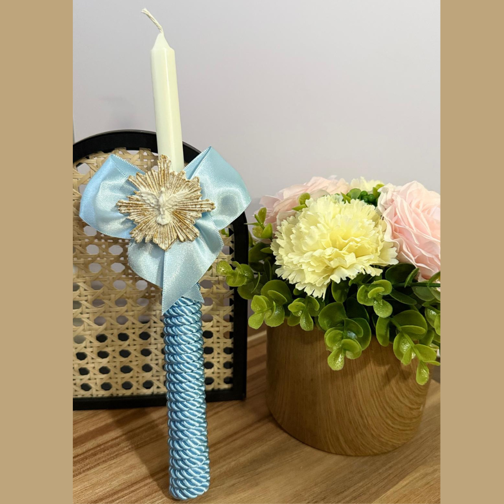 Traditional and personalized baptism/communion/confirmation candle