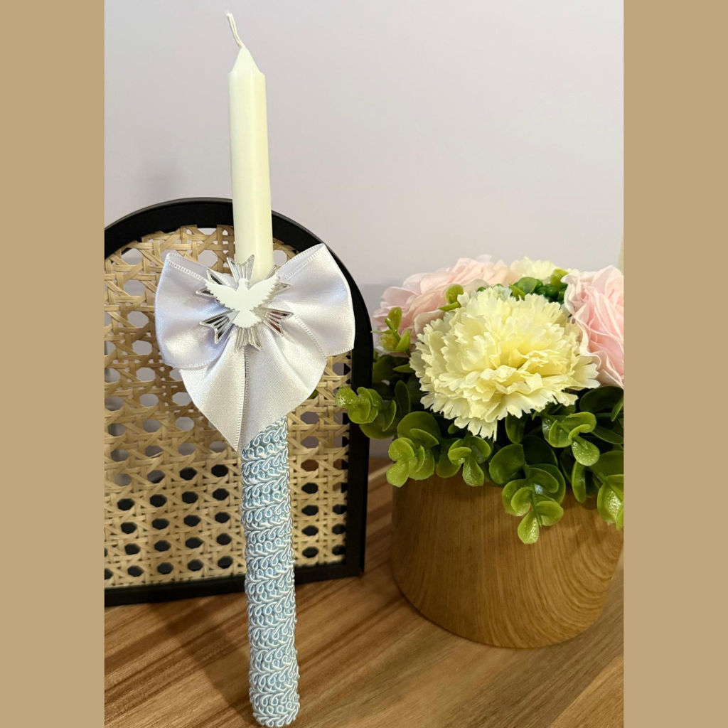 Traditional and personalized baptism/communion/confirmation candle