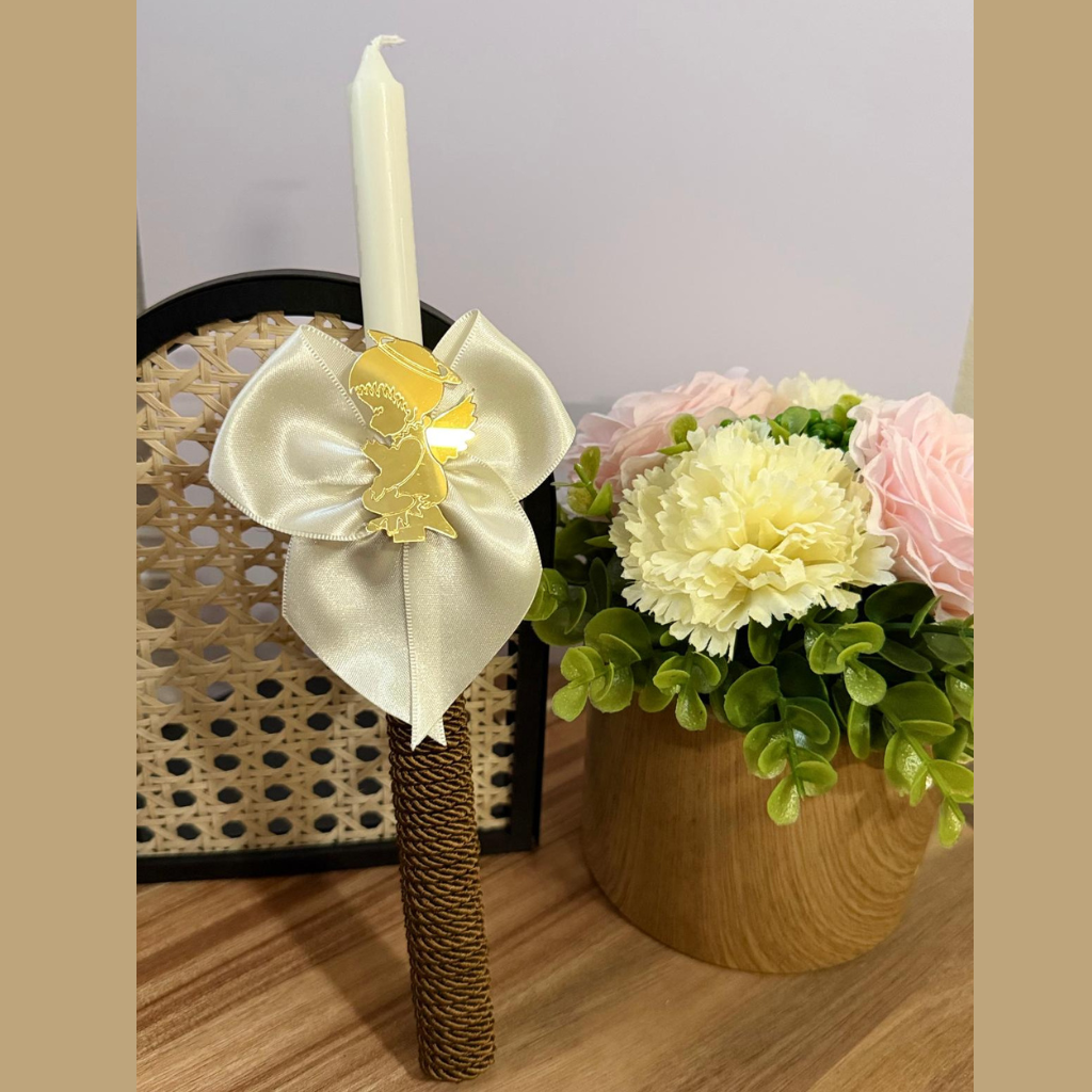 Traditional and personalized baptism/communion/confirmation candle