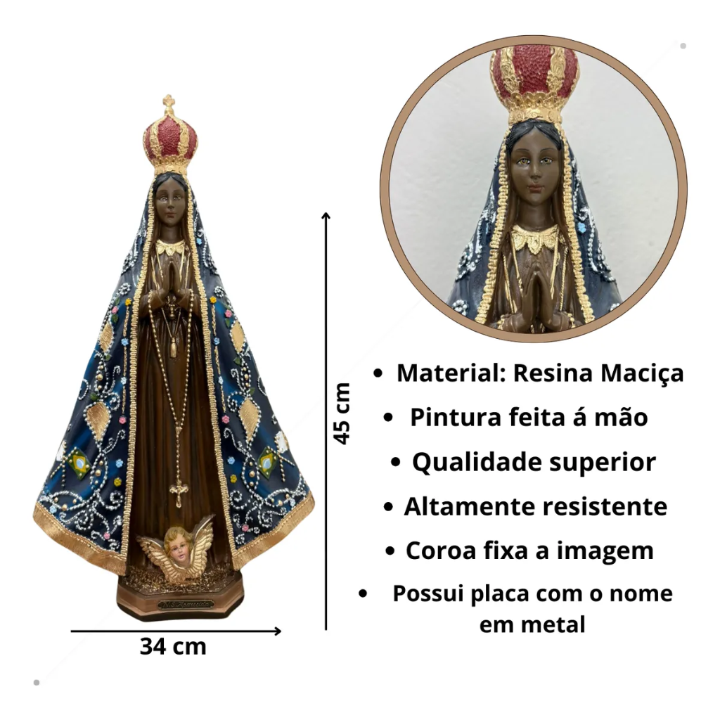 Imagem De Nossa Senhora Aparecida 45cm