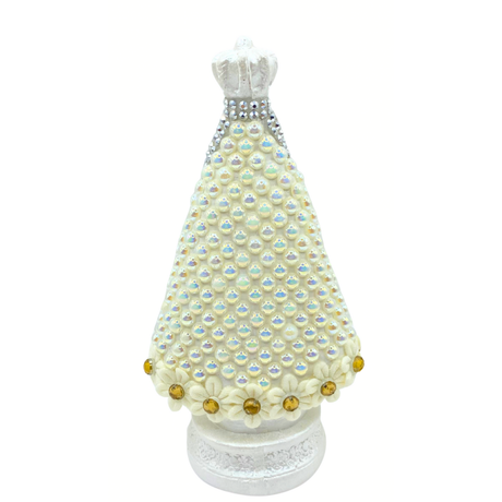 Image of Our Lady of Aparecida, Cream color, 15cm