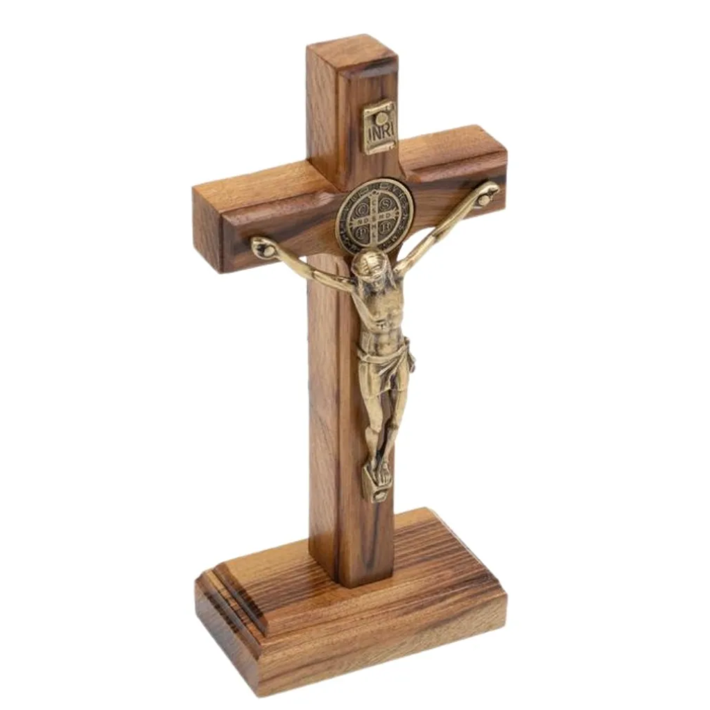 Crucifixo São Bento 12cm Parede Mesa