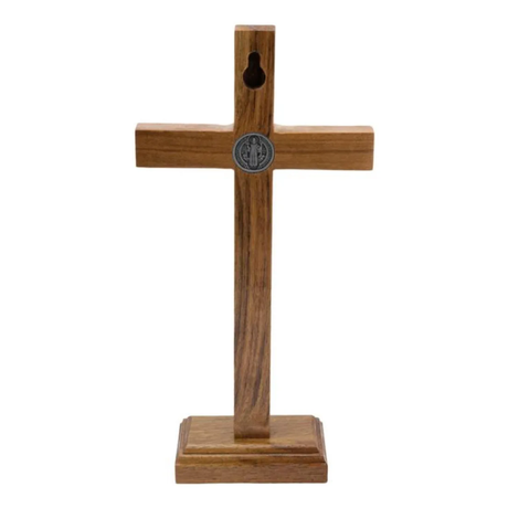 Crucifixo Madeira São Bento 19cm