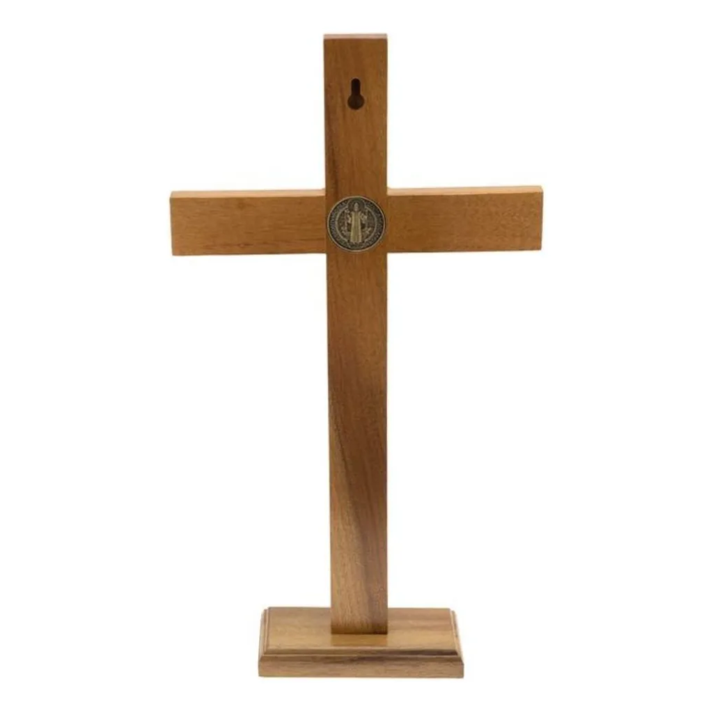 Crucifixo Madeira São Bento 40cm