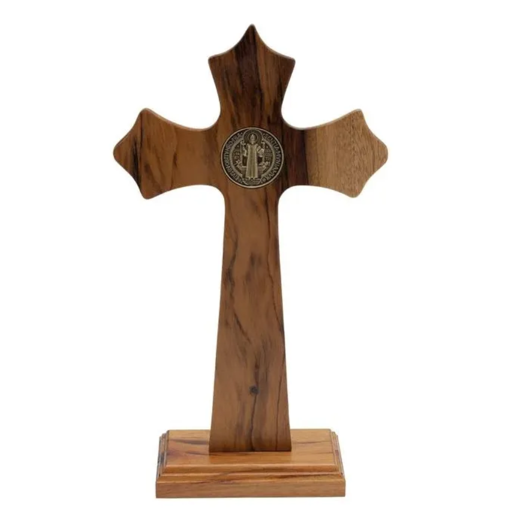 Crucifixo De Mesa E Parede São Bento 23cm