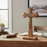 Crucifixo De Mesa E Parede São Bento 23cm